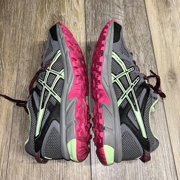 ASICS Gel-Sonoma Gray Pink Green Womens US Size 6 Running Sneaker Shoes T4F7N - Picture 9 of 11